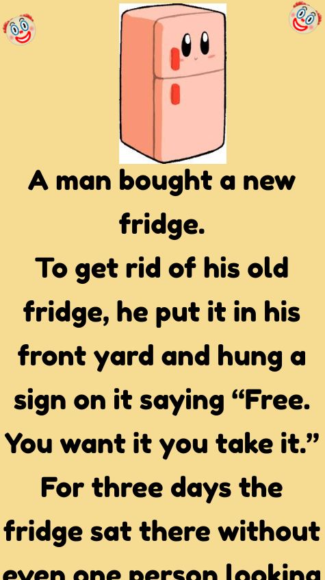 A man bought a new fridge