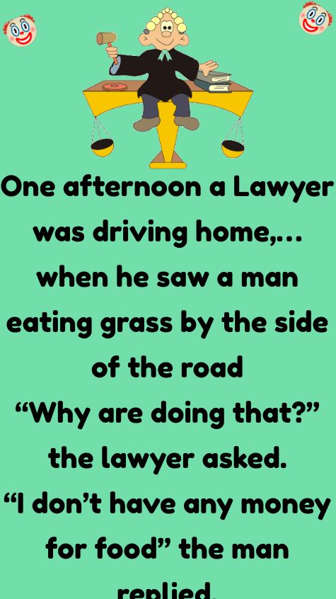 One afternoon a Lawyer was driving home