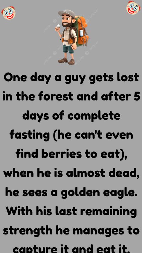 One day a guy gets lost in the forest